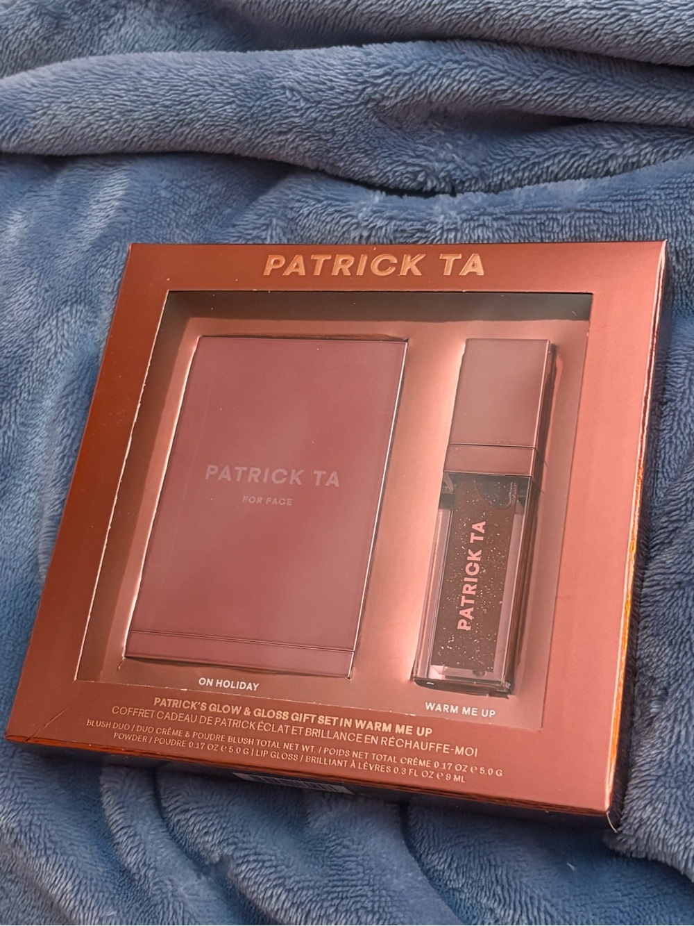 RARE Patrick Ta Gift Set “On Holiday” Blush and “Warm Me Up” plumper